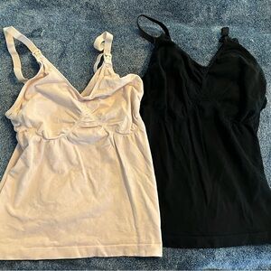 Seraphine Black and Pink Nursing Camisoles